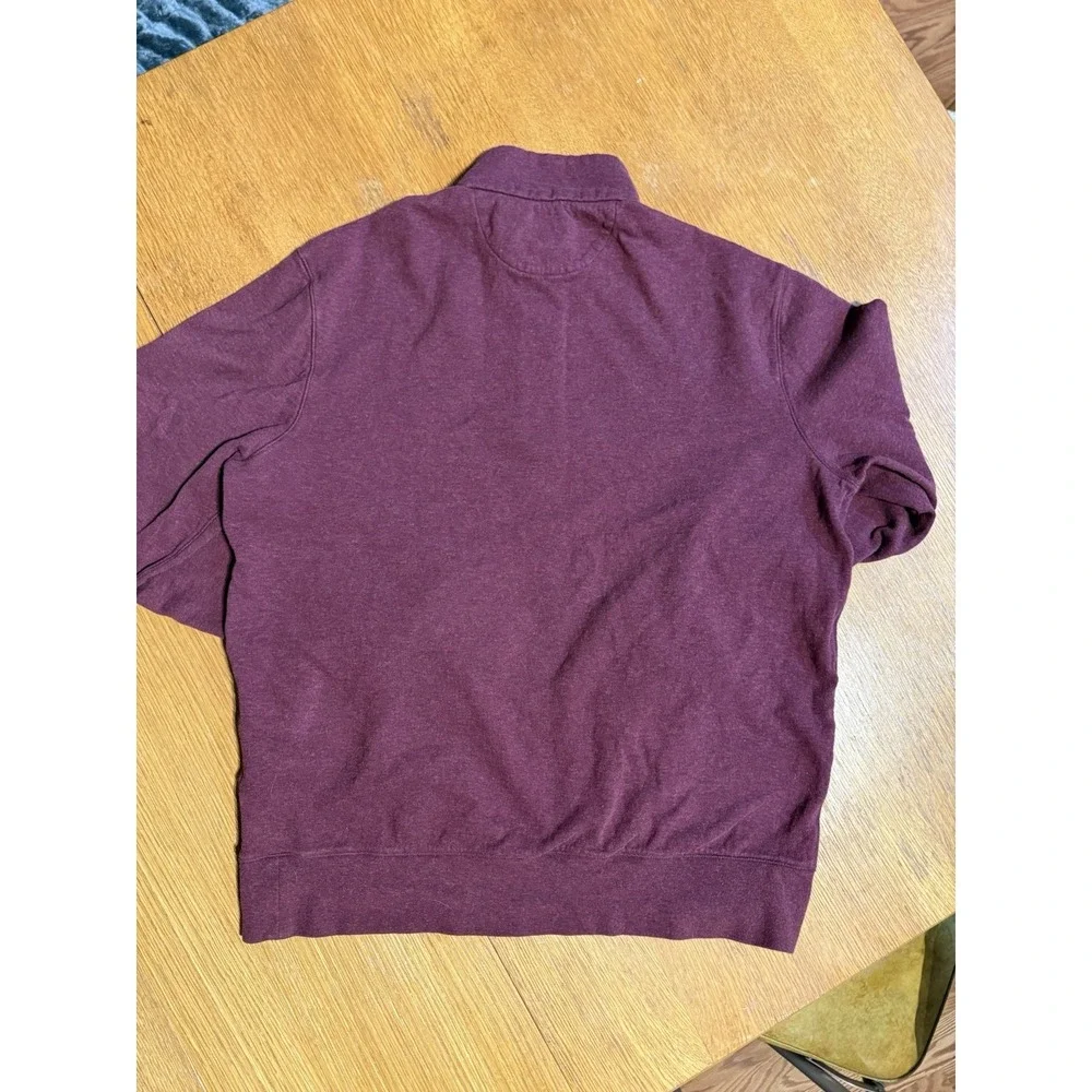 Polo Ralph Lauren 1/4 Zip Pullover Sweater M Maroon L/S Cotton Blend Golf Tennis